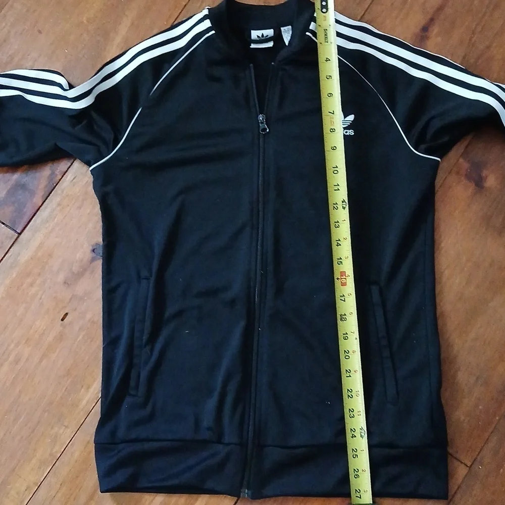 Adidas Youth Boys  Black 3 Stripe Long Sleeve Zip Up Track Jacket XL